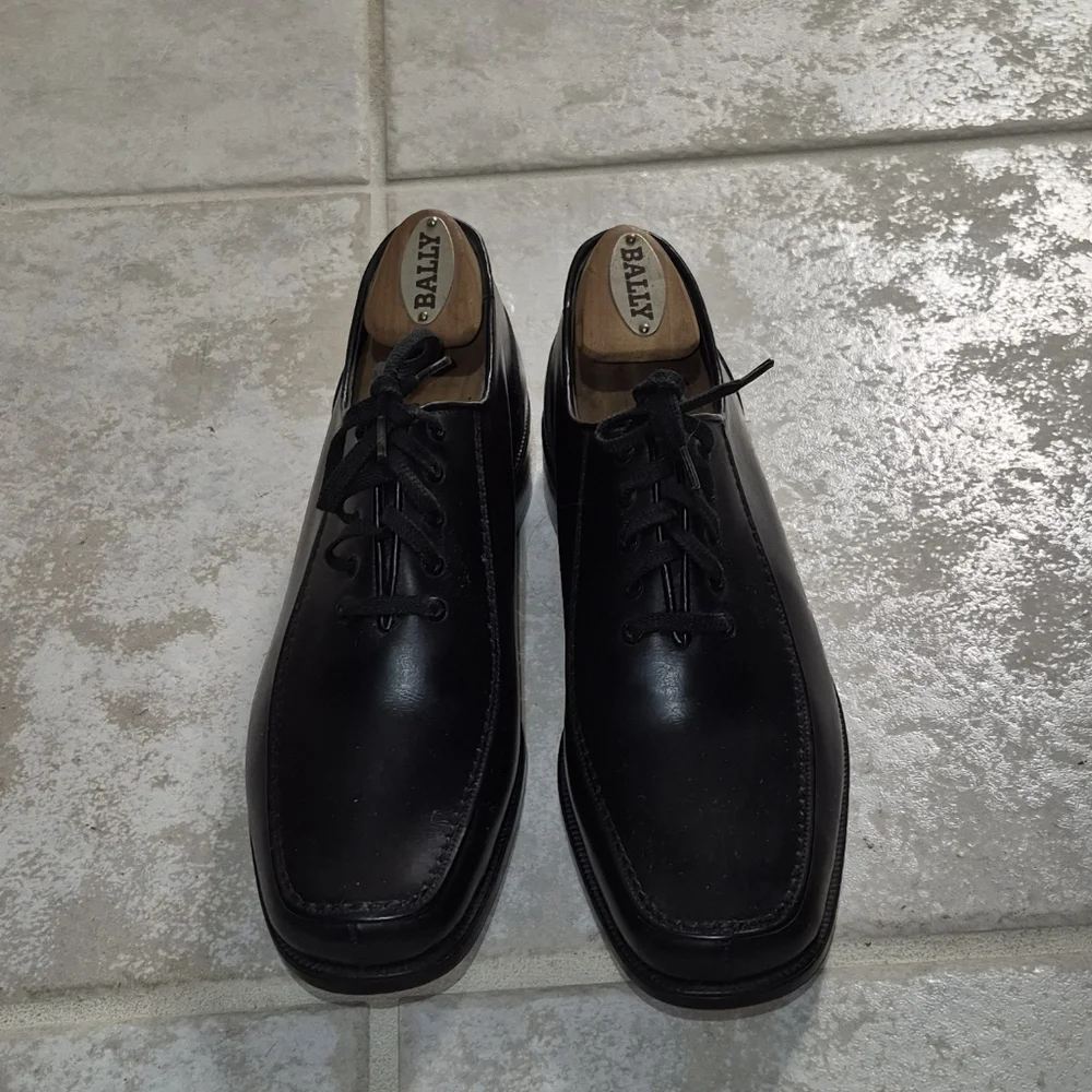 Bally Men's VERONA Black Leather Dress Shoes - Picture 3 of 11